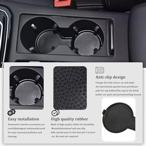 Tapete de goma para portavasos Volkswagen Passat B8 y Arteon miniatura 3