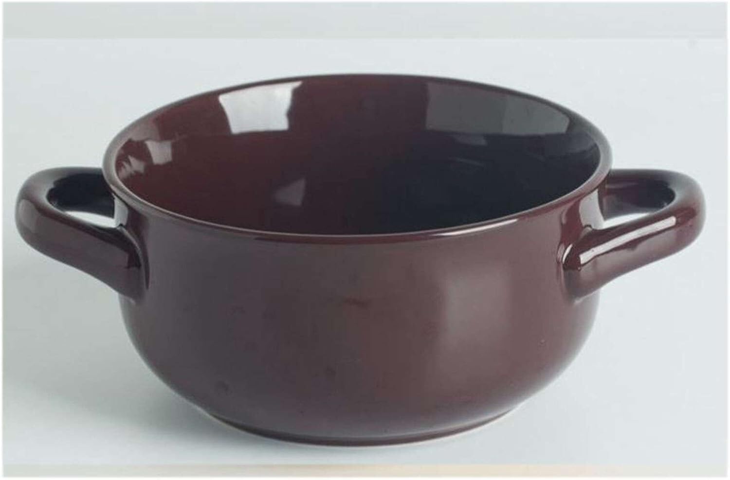 Wielofunkcyjny zestaw misek do serwowania – duże ceramiczne miski do zupy z podwójnymi uchwytami, porcelanowa zastawa stołowa do zupy cebulowej, makaronu i gulaszu. Idealne na śniadanie i płatki