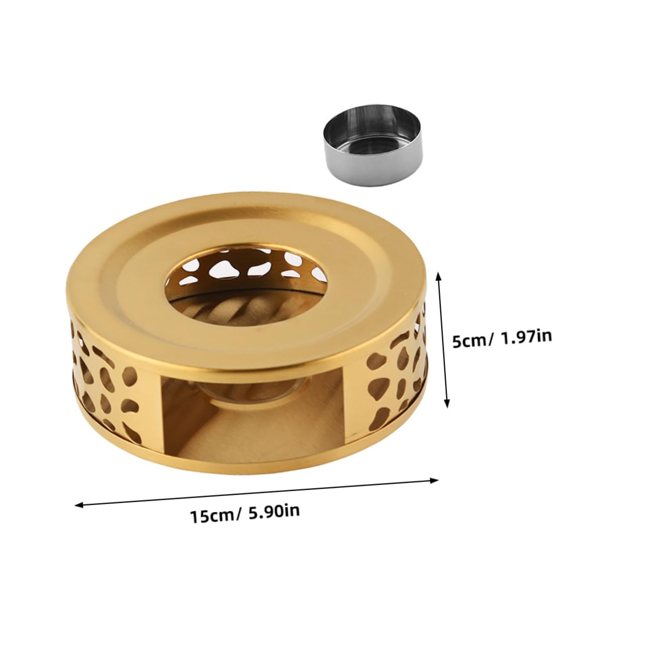 SOLUSTRE Stainless Steel Teapot Warmer for Tea Elegant Design with Tealight Holder and Reusable Tea Accessory for Enhancing Your Tea Ceremony Experience