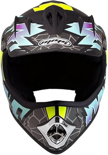 Miniatura 6 de MMG Casco todoterreno para motocicleta para adultos, DOT MX ATV Dirt Bike Motocross UTV con gafas