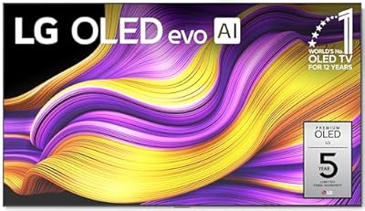 LG 83-Inch Class OLED evo AI 4K G5 Series Smart TV w/Dolby Atmos, Dolby Vision, HDR10, AI Super Upscaling 4K, Filmmaker Mode, Wow Orchestra, Alexa Built-in (OLED83G5WUA, 2025)