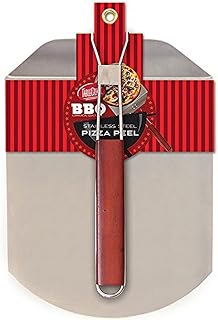 TableCraft BBQ Pizza Peel with Wood Handle, Medium, Stainless Steel