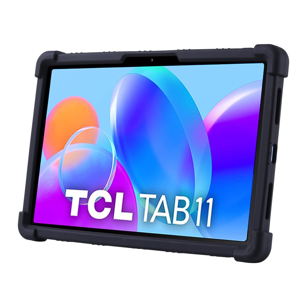 Custodia Morbida In Silicone Per TCL Tab 11 2023, Con Supporto Regolabile, Antiurto E Antigraffio, Colore Blu Scuro