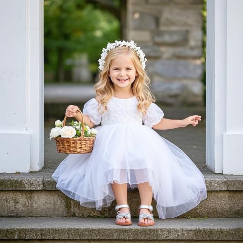 Image of Kiderence Toddler Flower Girl Sandals Open Toe Dress Shoes Wedding Party
