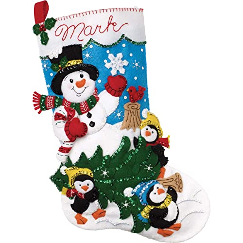 Bucilla 89329E Felt Applique 18 Inch Stocking Making Kit, The Perfect Tree cover