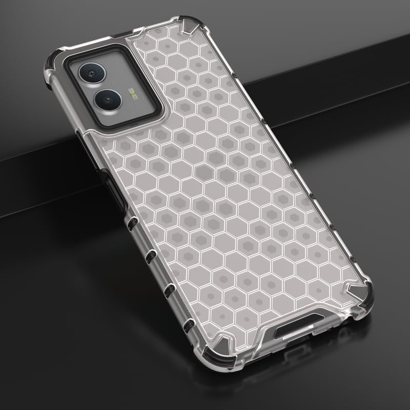 Image of Plastic Bumper Back Case Cover for Vivo Y55 5G / Y75 5G (Transparent)