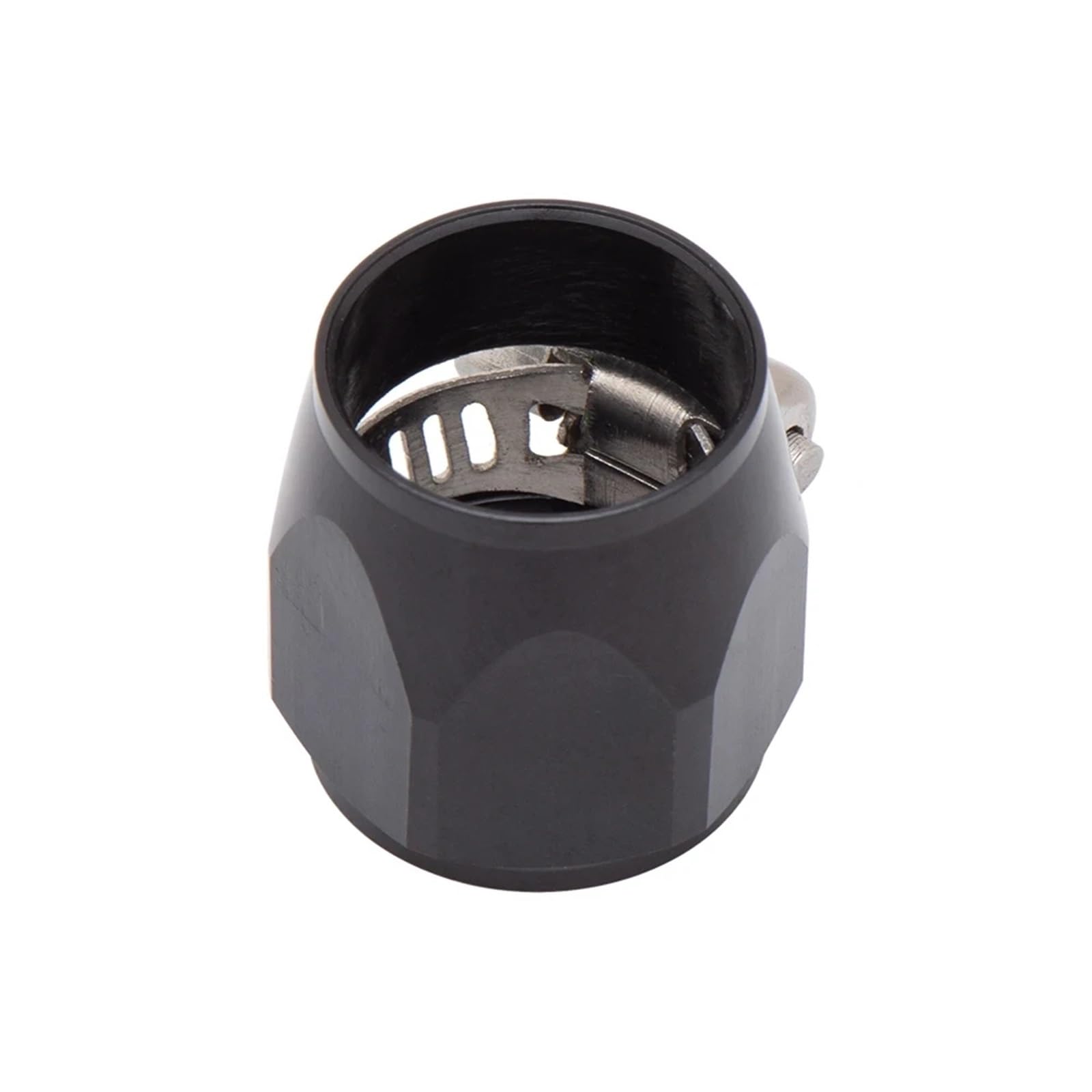 Energy AN4 AN6 An8 An10 AN12 AN14 AN16 AN18 37MM Hose Clamp End Finisher Aluminum Hose Connectors Hose Clamps ﻿(AN16 Black)