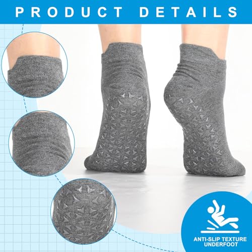 Image of Sureio 30 Pairs Non Slip Socks for Men Elderly Unisex Grip Pilates Yoga Hospital Cotton Socks Bulk for Women Adult