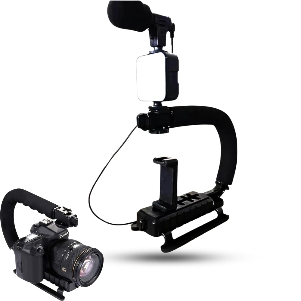 Drumstone (𝐒𝐩𝐞𝐜𝐢𝐚𝐥 𝟏𝟓 𝐘𝐞𝐚𝐫𝐬 𝐖𝐚𝐫𝐫𝐚𝐧𝐭𝐲) U-Shaped Handheld Stabilizer Rig for DSLR, Mobile & DV Cameras | Lightweight Video Gimbal for Outdoor Shooting, Vlogging, Filmmaking |-image-41