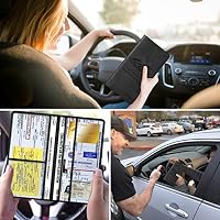TILDOSAC Leather Car Registration and Insurance Card Holder, Car Document Holder for Cards License with Magnetic Shut (Black, large) — image 6