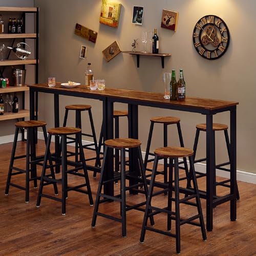 Mr-IRONSTONE-Bar-Table-53-Pub-Table-High-Top-Table-Rectangular-Bar-Height-Table-Sofa-Table-Dining-Table-for-Narrow-Space-Living-Room-Vintage Mr IRONSTONE Bar Table 53 Pub Table High Top Table Rectangular Bar Height Table Sofa Table Dining Table for Narrow Space Living Room Vintage