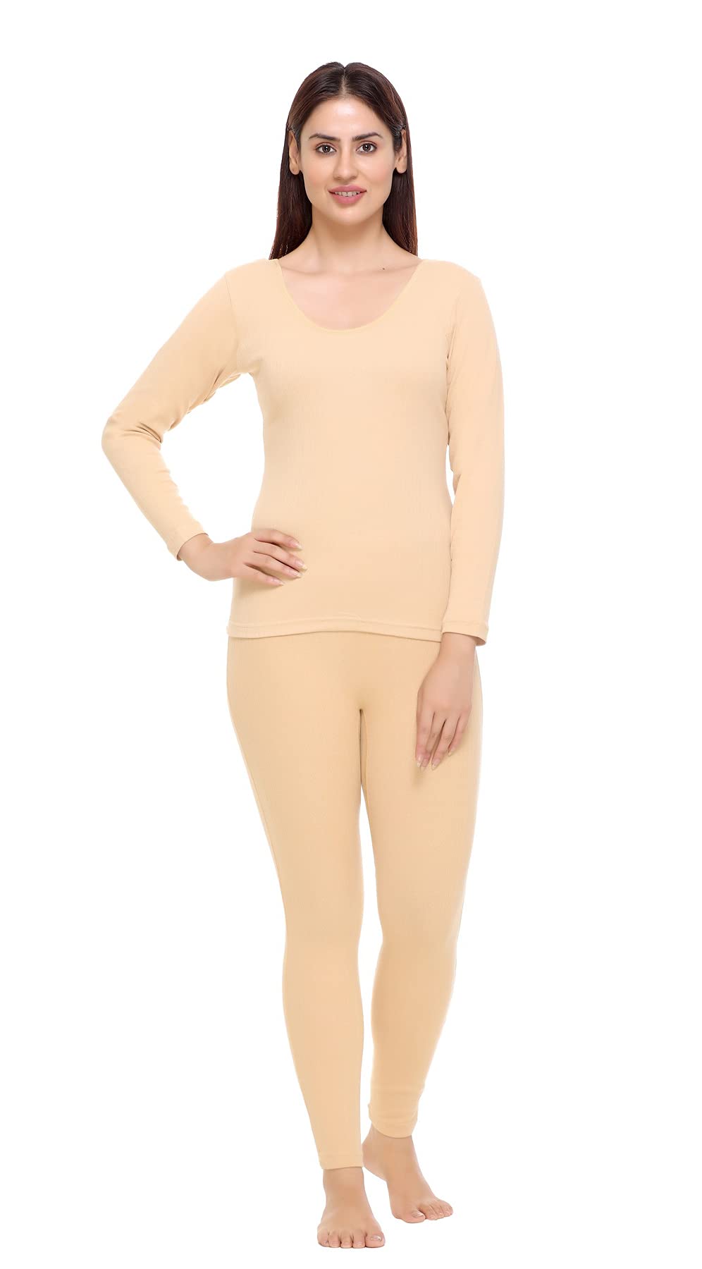Women Winter Thermal Round Neck with Trackpant Set (601WCT Pack of 1)-image-39