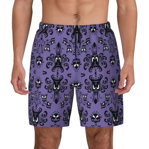 Maillot de bain homme doublure compression sans frottement et short de plage à poches violet