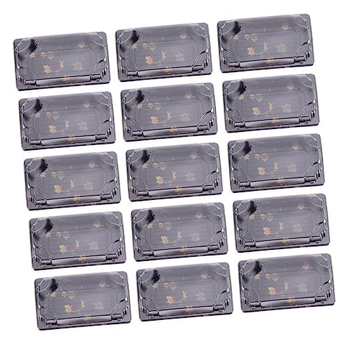 Unomor 25pcs Disposable Sushi Boxes Plastic Containers Lids Take Out Containers for Sushi Kit