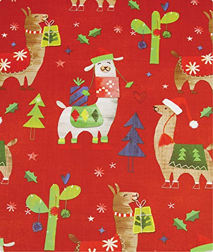 Falala Llama Holiday Gift Wrapping Paper Flat Sheet - 24