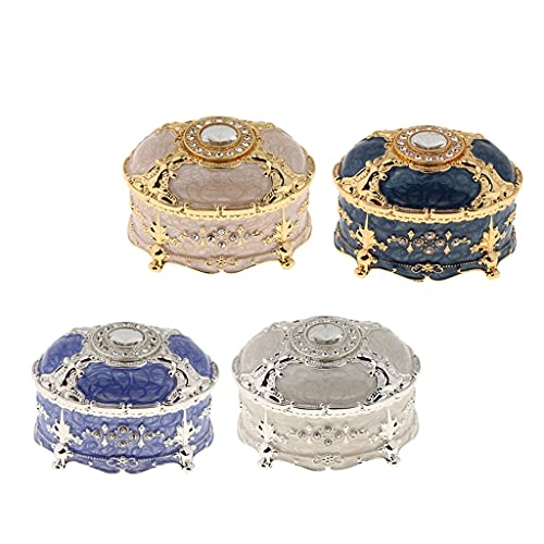 Boîte à bijoux de voyage en métal précieux style rétro et luxe