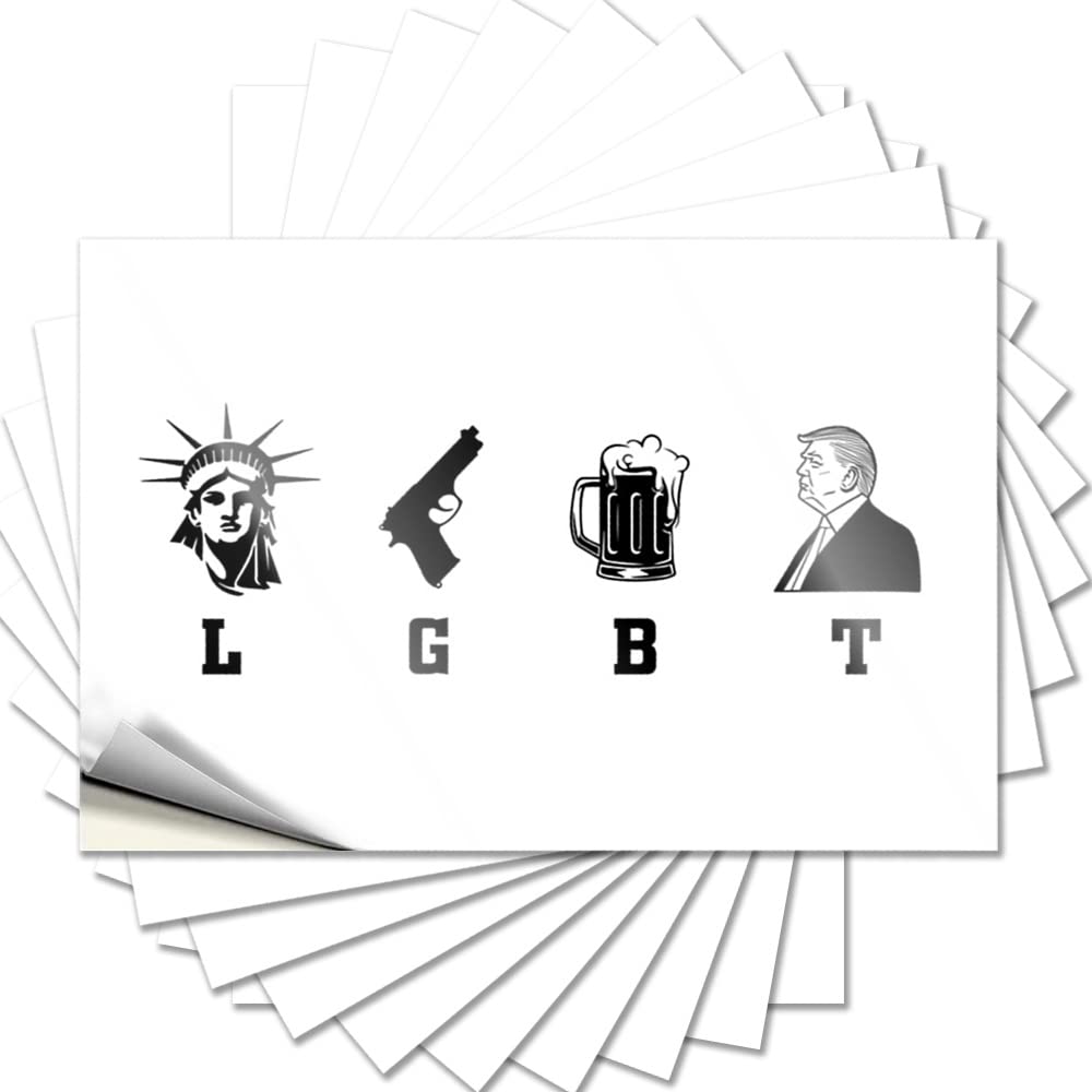 Farmhouse Positive Tattoo - Banger-LGBT-Liberty Guns Beer Removable Decal Helmet Easy Peel for Billiards(6X9CM)