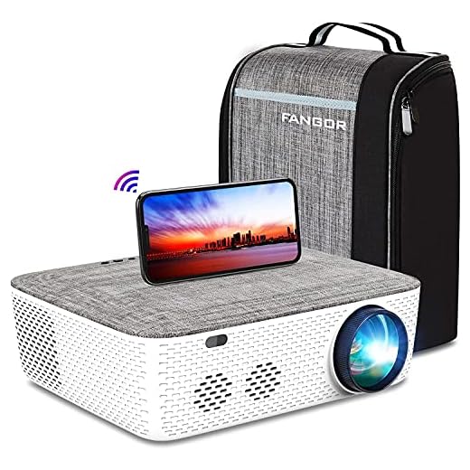 WiFi Projector Native 1080P Projector, FANGOR 701 Video Projector Bluetooth/Full Sealed Design/Digital Keystone/300” Display/50%Zoom 8500L Movie Projector Support 4K, for phone/PC/XBox/PS4/TV Stick
