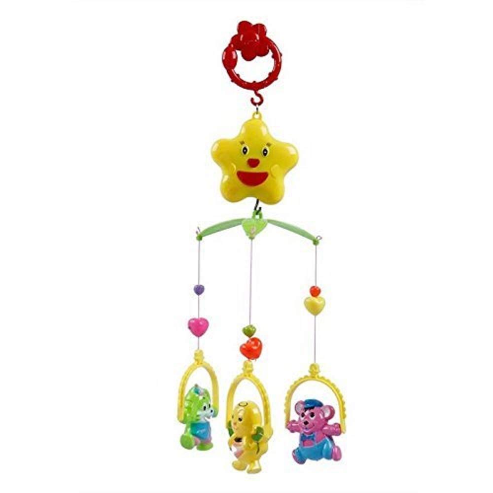 SR Toys Sweet Cuddles Harmonious Musical Cot with Hanging Cartoons for Toddlers/Infants/New-Borns/Baby