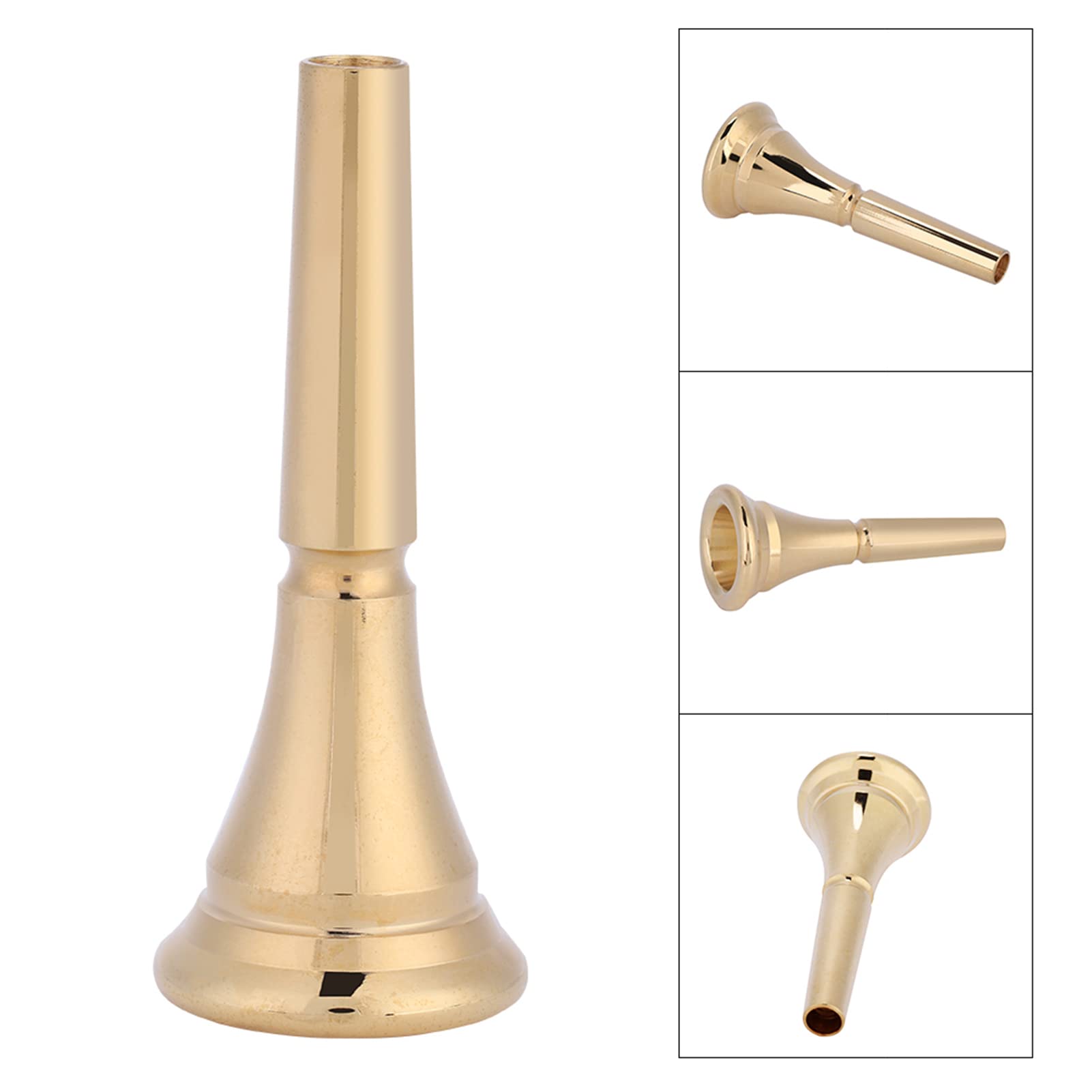 Elegante Bocchino di Ricambio per Corno in Ottone Bocchino per Corno Standard Durevole Accessorio di Ricambio per Corno Francese