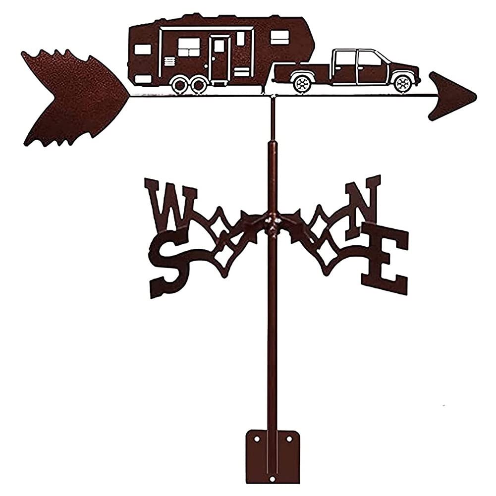 CZYLJLK Weather Vane Stainless Steel Weathervane for Garden Retro Sailboats Warships Pie Ships Weathercock Creative Stake -K