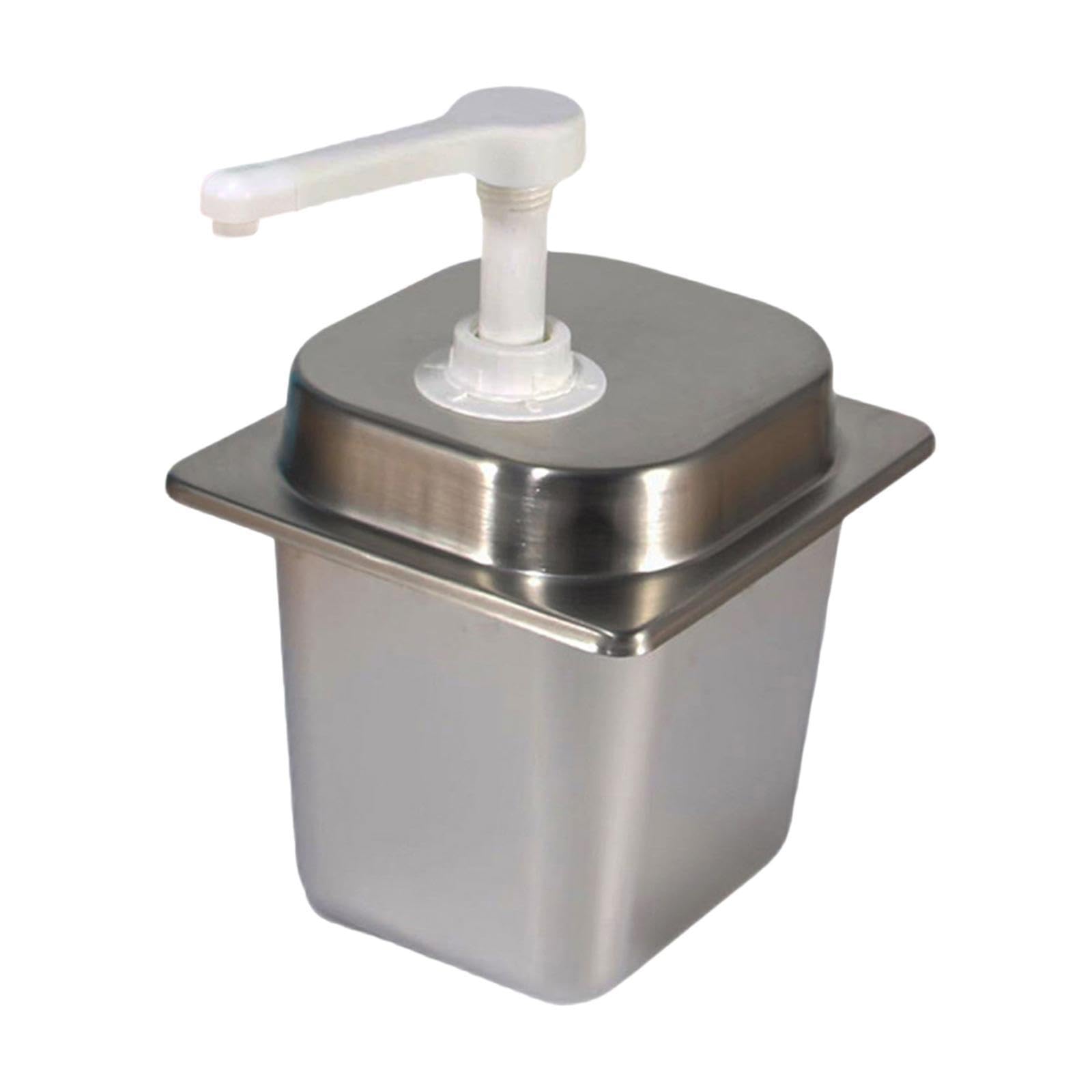 Pompa erogatrice di senza sforzo, controllo manuale, adatta per, cuochi casalinghi e amanti del cibo, capacità 2,3 l, erogatore di sciroppo per, Argento, 10 cc