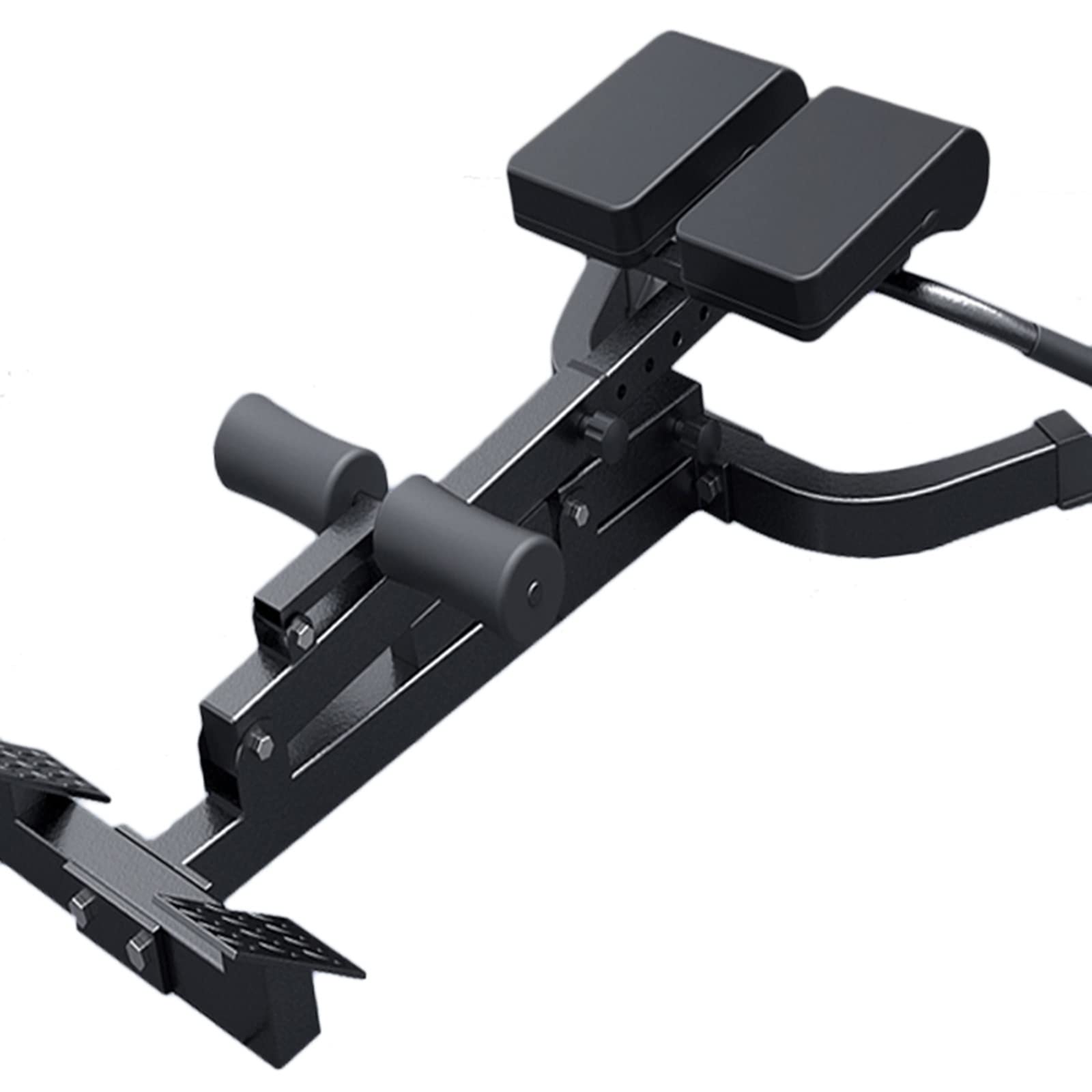 Wahhwf Black Foldable Hyperextension Roman Chair For Home Gym, Heavy Duty Adjustable Back Extension Bench Exercise Equipment For Abdominal Workout Exercise, Loads 300Kg