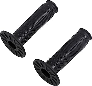 G198 Tapered MX Ultra Tacky Half Waffle Off-Road Motorcycle Hand Grips - Black/One Size