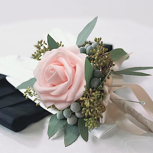 Garlag Artificial Flowers Roses, 25Pcs Real Touch Foam Roses with Stems for Wedding Bridal Bouquet Mother's Day - Image 4