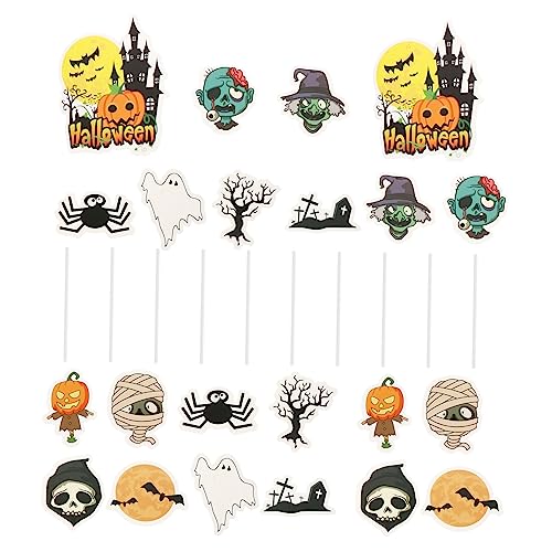 ERINGOGO 22 Unidades Inserção De Bolo De Halloween Meleca Falsa Topos De Bolo Do Dia Das Bruxas Bolo