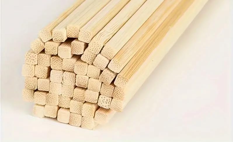 90pcs Natural Bamboo Craft Sticks - 15.74 Inch Long, 3 Shapes, Eco-Friendly and Durable - Ideal for DIY Crafts, Model Making, and Home Projects