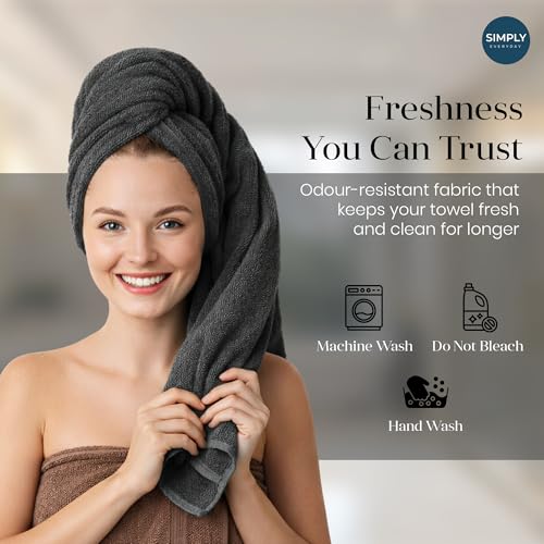 Image of Jasmine Quick Dry, Super Absorbent, Soft Beach, Bath & Sports Towel, Grey 70 x 140cm, 350 GSM, Heavy