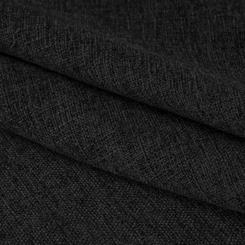 Image of OVOV 14x14 Chair Cushions for Metal Dining Chairs Set of 4 Black | Non Slip, Washable Removable Cover with Ties, Textured, for Dining Room, Kitchen Cafes Bistro Patio, Stackable Chairs