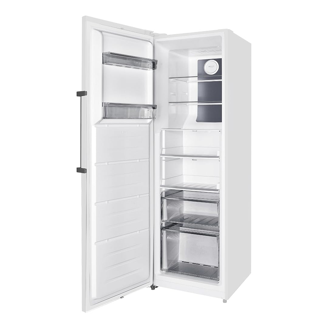 Hyundai Congelador Vertical Blanco HCV18560NDDW01. Capacidad 200 Litros, Sistema Dual Cooling, 4 Estrellas, Puerta Única Dirección, Modo Super Congelación, No Frost, Puerta Abatible, Bajo nivel Sonoro