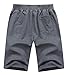 MO GOOD Mens Casual Jogging Shorts Fashion Workout Shorts (D-Grey, US (30-31))