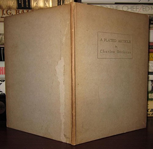 A plated article: With an introductory account ... B0006F2F2K Book Cover