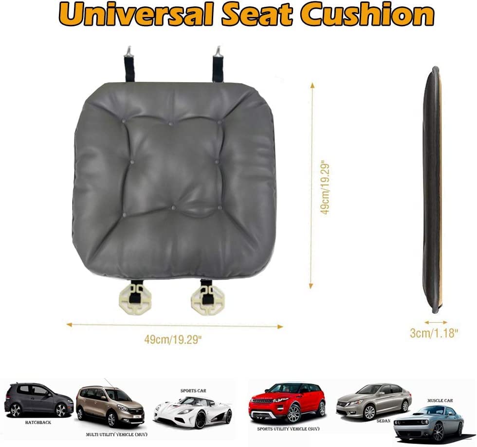 Housse De Siège Auto Cuir PU Étanche - Coussin Confort Antidérapant Pour Voiture/Bureau