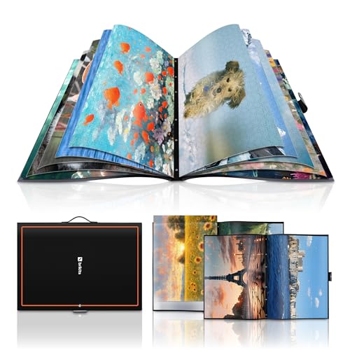 Guarda Puzzle Profesional – Álbum Carpeta Puzzle 1000 Piezas – 20 Fundas De PP para Enmarcar Puzzles – Protección Contra Polvo y Agua – Perfecto para Coleccionistas