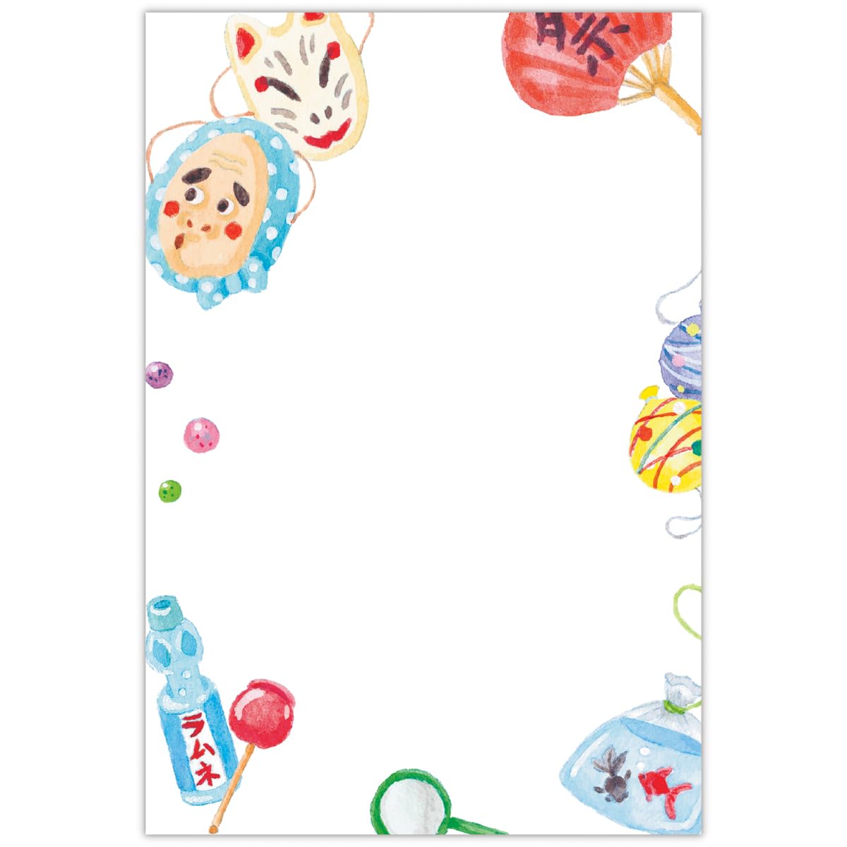 Amazon | ホールマーク はがき 暑中はがき 和紙 縁日 845-186