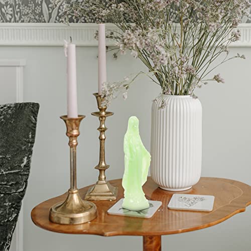 Estatua luminosa Virgen María decorativa católica miniatura 5