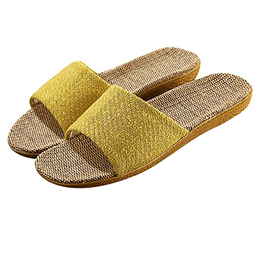Linen summer non-slip indoor slippers Non-slip spa slippers Comfortable slippers
