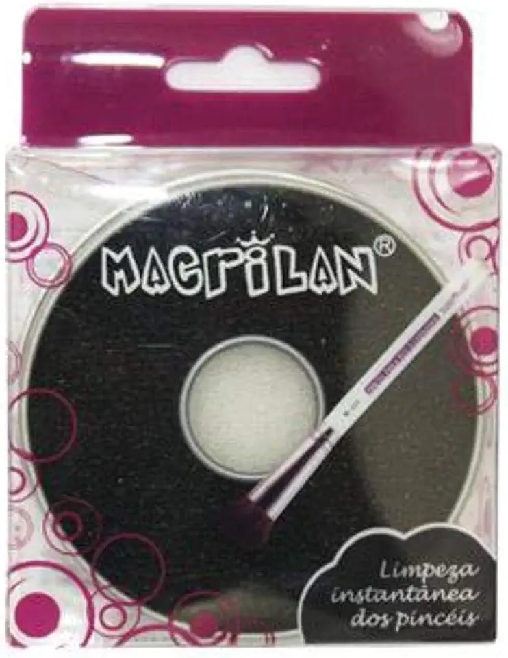 Esponja para Limpeza de Pincéis Macrilan CP-05 - Limpador Rápido Seco, Não Danifica Cerdas, Acessório de Maquiagem Prático