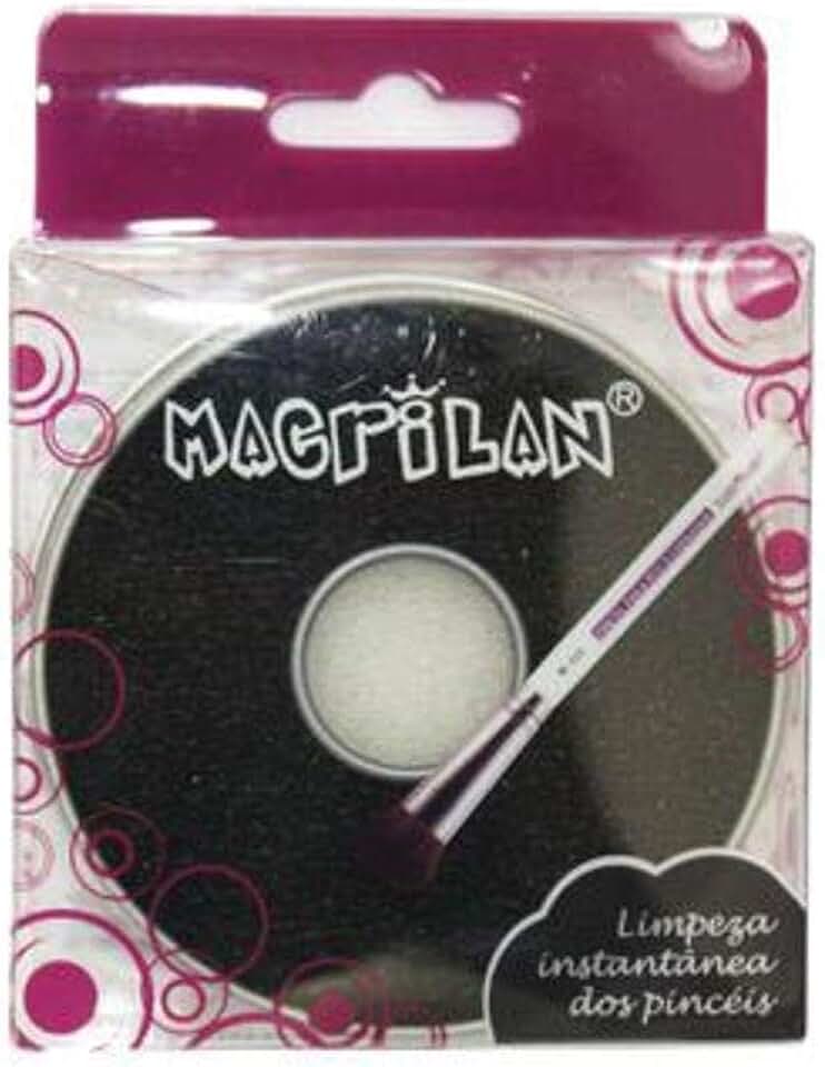 Esponja para Limpeza de Pincéis Macrilan CP-05 - Limpador Rápido Seco, Não Danifica Cerdas, Acessório de Maquiagem Prático