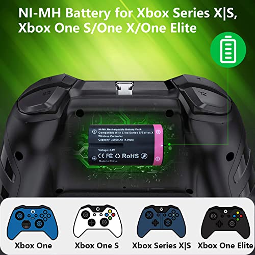 image for CCCDF 4 Pack 3200mAH (4 X 7680mWh) Rechargeable Battery Packs for Xbox