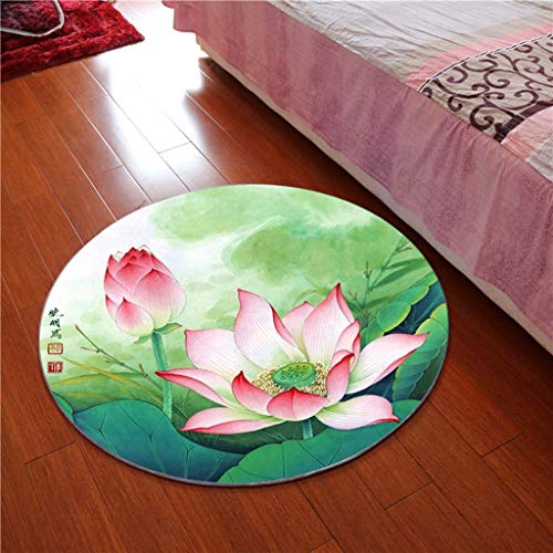 Tapis circulaire de style chinois pour salon et chambre MU Maison