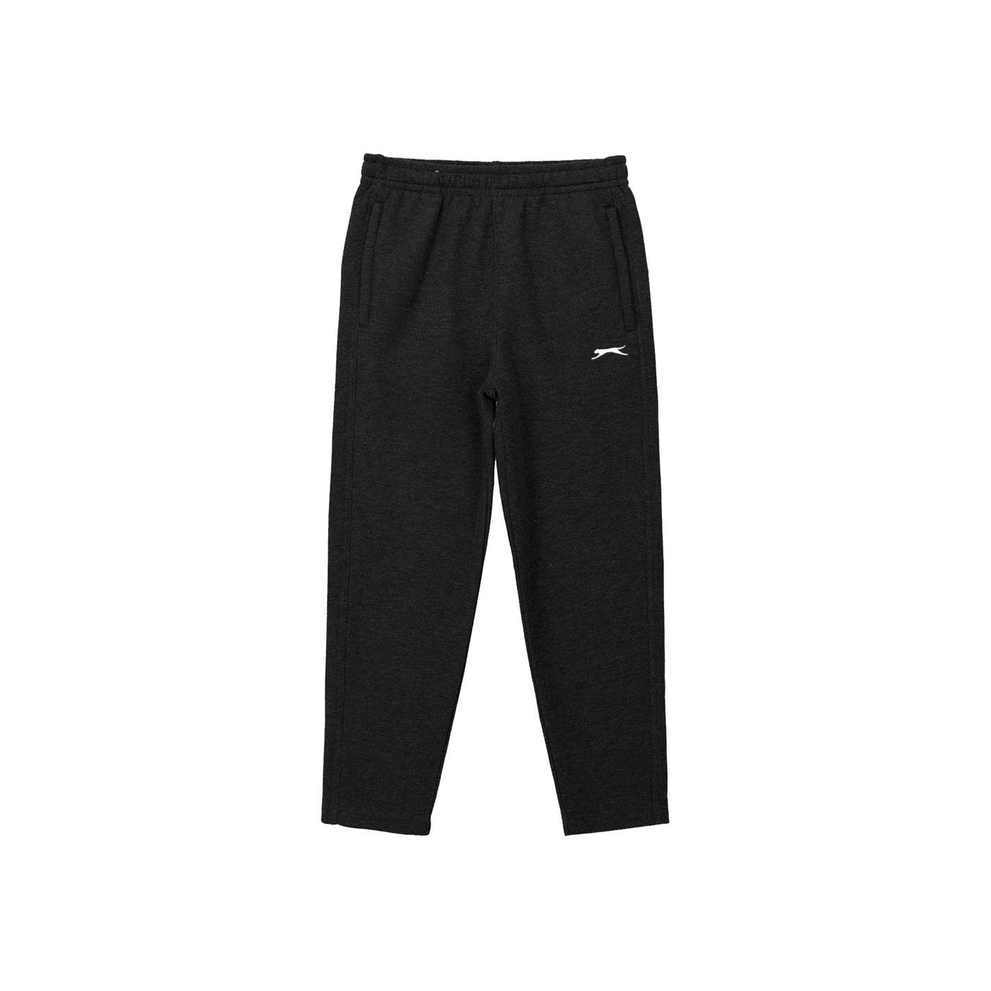 Slazenger Boys Black Kids Open Hem Fleece Pants Junior Jogging Bottoms Trousers 13 (Xlb)