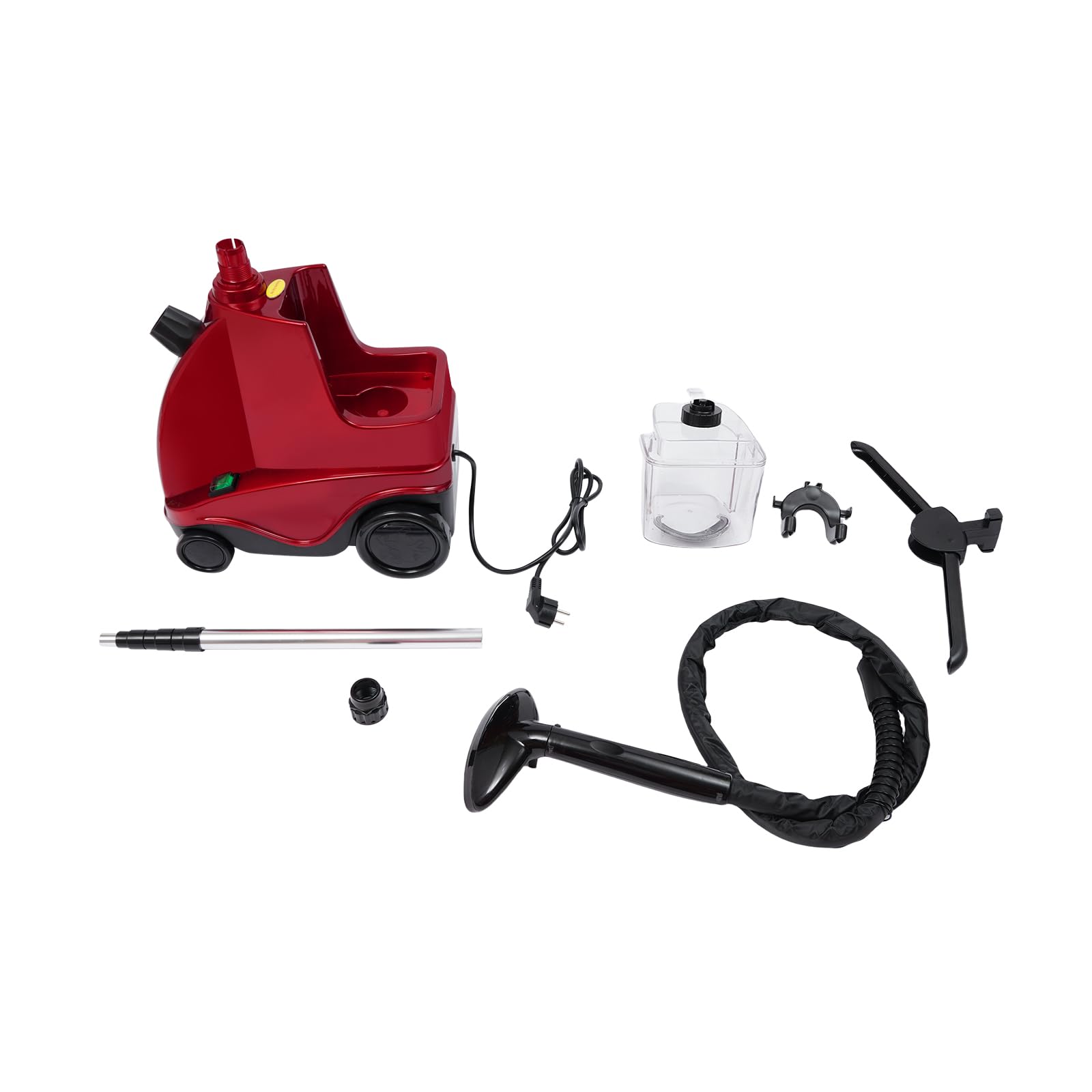 Vaporizador vertical y plancha de vapor 2500 W, plancha de vapor para ropa, cepillo de vapor profesional de 0,8 a 1,8 m de altura ajustable, depósito de agua de 3 l y 3 ajustes de vapor para una