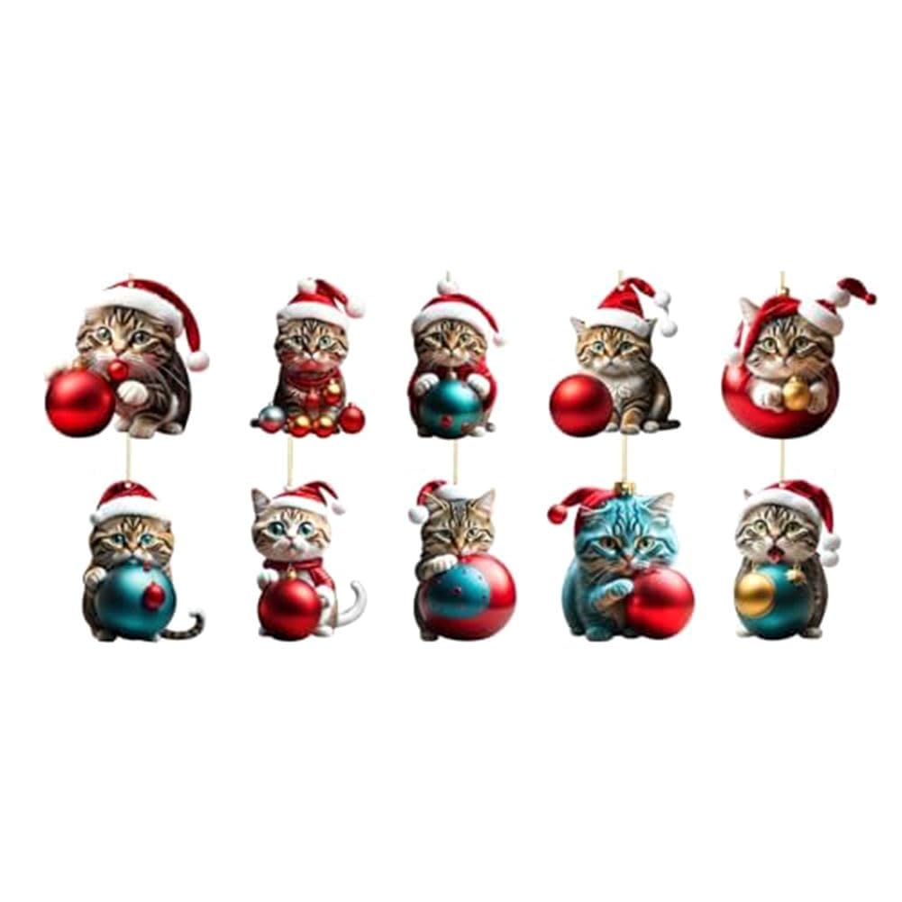 CTRLZS Funny Black Cats Ornaments Height Cute Cats Christmas Tree Hanging Decorations