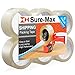 Sure-Max Premium Carton Packing Tape 2.0 mil 165 Feet (55 Yards) - Clear - 6 Rolls