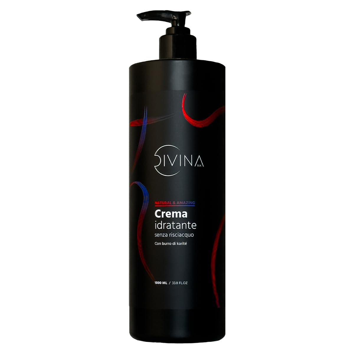 Crema Hidratante sin enjuague con manteca de karité para cabello afro rizado Natural&Amazing de DIVINA BLK (1000ml)